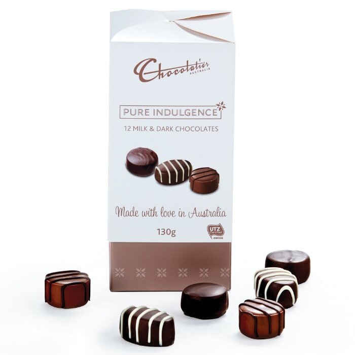 Pure Indulgence Milk & Dark Chocolates 130g by Flower Daise, Ferntree Gully florist