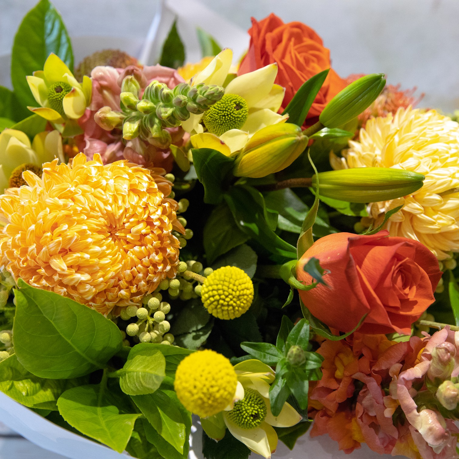 Happy Everything – Bright Mixed Bouquet – close-up